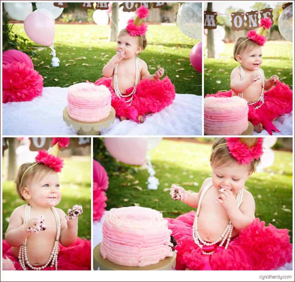 cake smashing, portrait, one year old, cyndi hardy photography, photography, photographer, phoenix, arizona